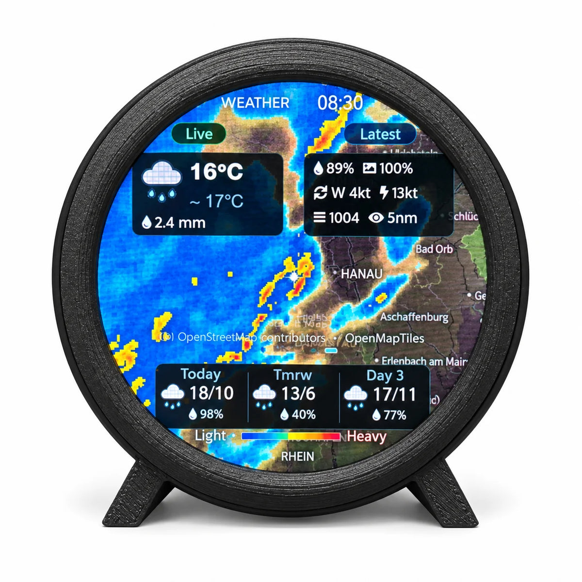2.1-Inch Desktop Flight Tracker & Weather Display – NEXZI